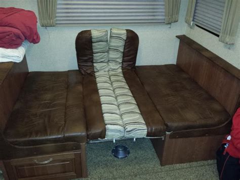 It is a great trailer. . Forest river dinette to bed